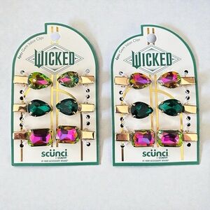 NWT Scünci x Wicked Movie Limited Edition Gem Salon Clips - Lot of 2 (12 Clips)